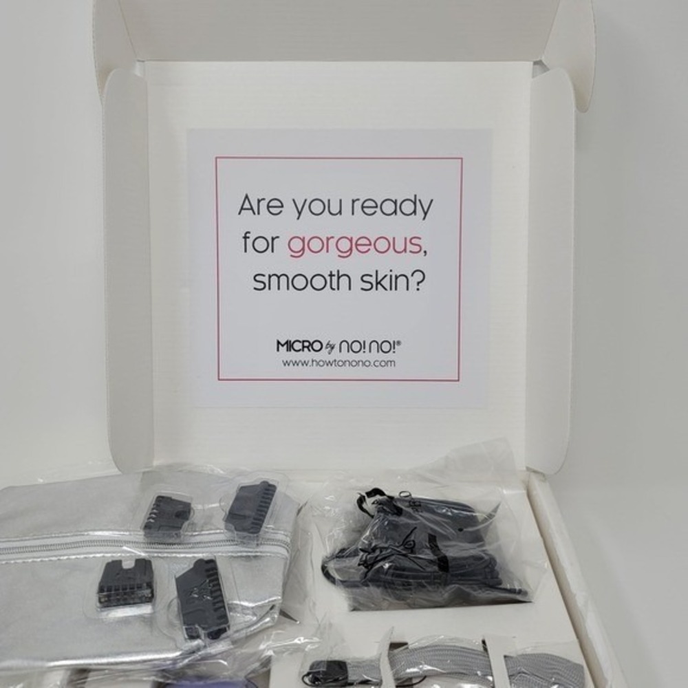 No!No! MICRO On The Go Hair Removal Device Lilac Kit NEW Accessories Included - Picture 2 of 6